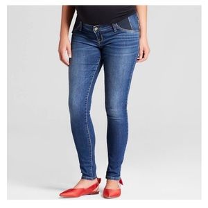maternity side panel stretchy skinny jegging jeans